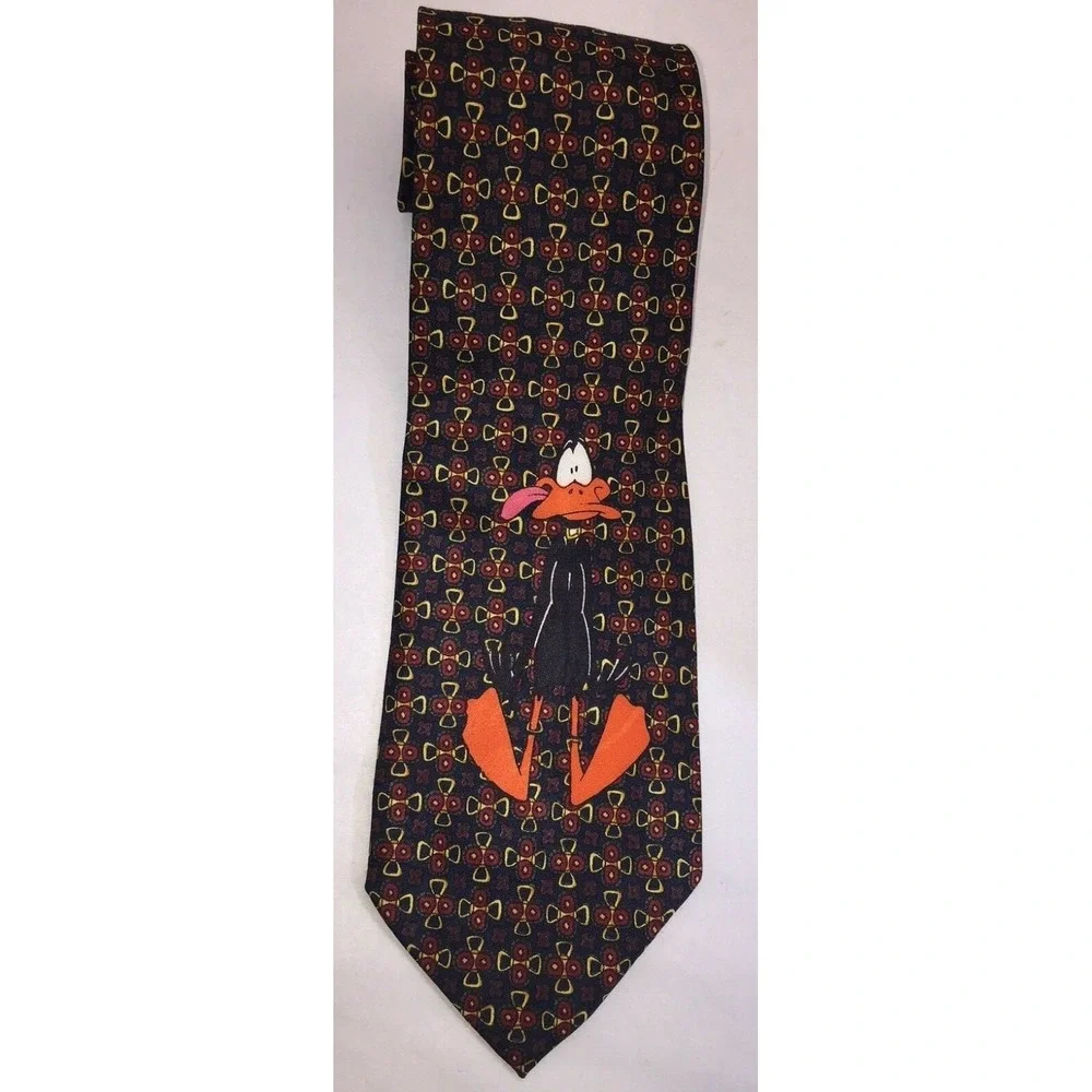 NOS Looney Tunes Mania‎ Daffy Duck Patterned Neck Tie 60